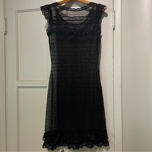 Y2k mesh dress with ruffles